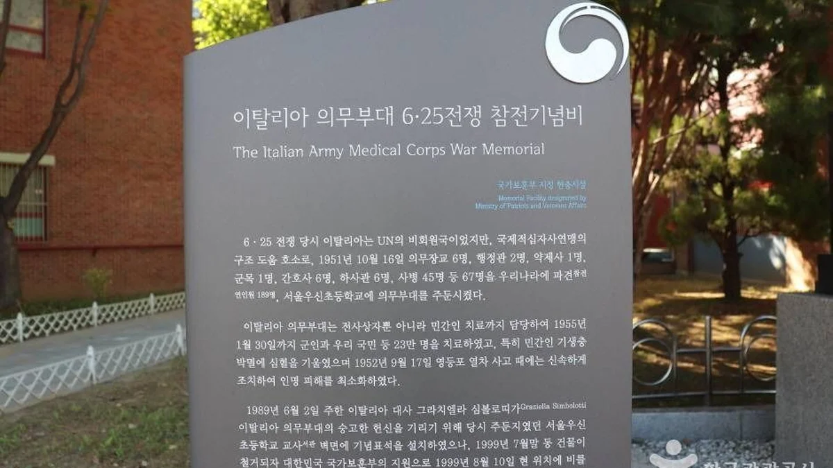 이탈리아 의무부대 6·25전쟁 참전기념비